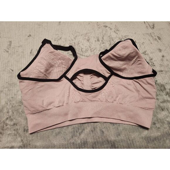 Reebok Women's Medium Sports Bra XL Pink & Black Racerback - Picture 2 of 3